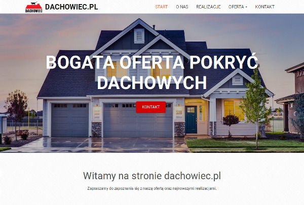 Projekt strony internetowej dachowiec.pl
